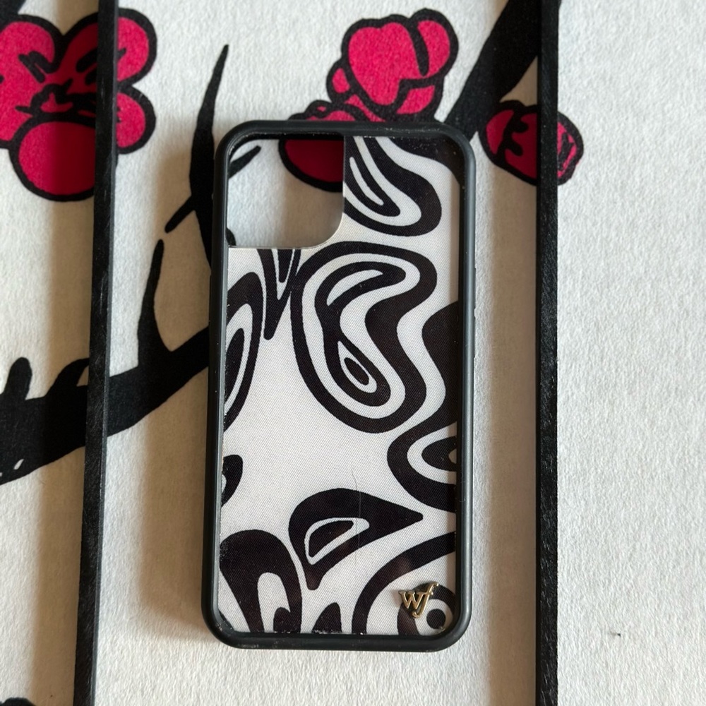 Wildflower Jaded London Monochrome Swirl iPhone 13 Case